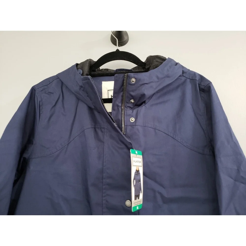 NEW XL NAVY BLUE Hunter Womens Water-Resistant Cotton Smock Jacket Chore Utility